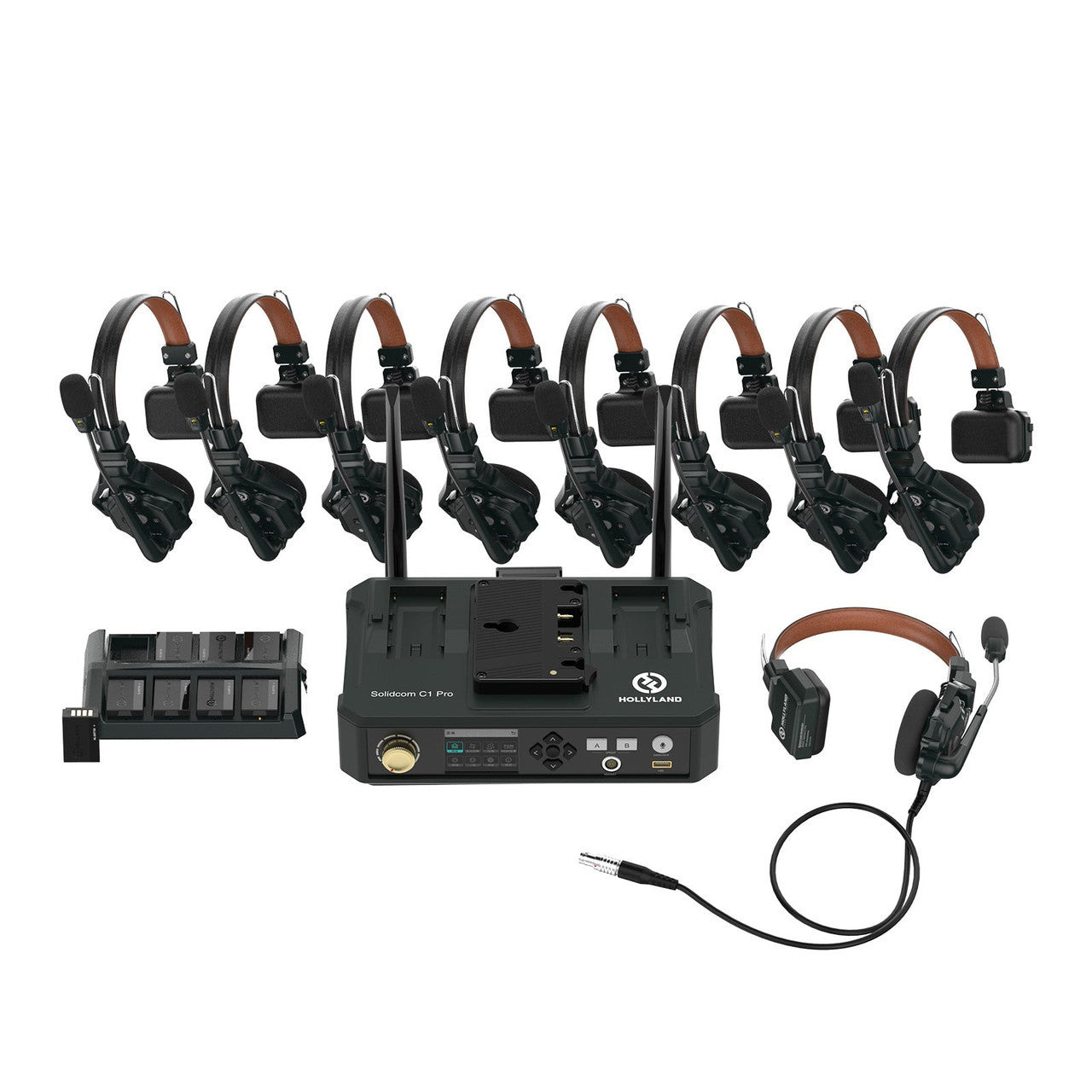 Hollyland Solidcom C1 Pro-HUB8S(8-person headset System with Hub)Main SKU