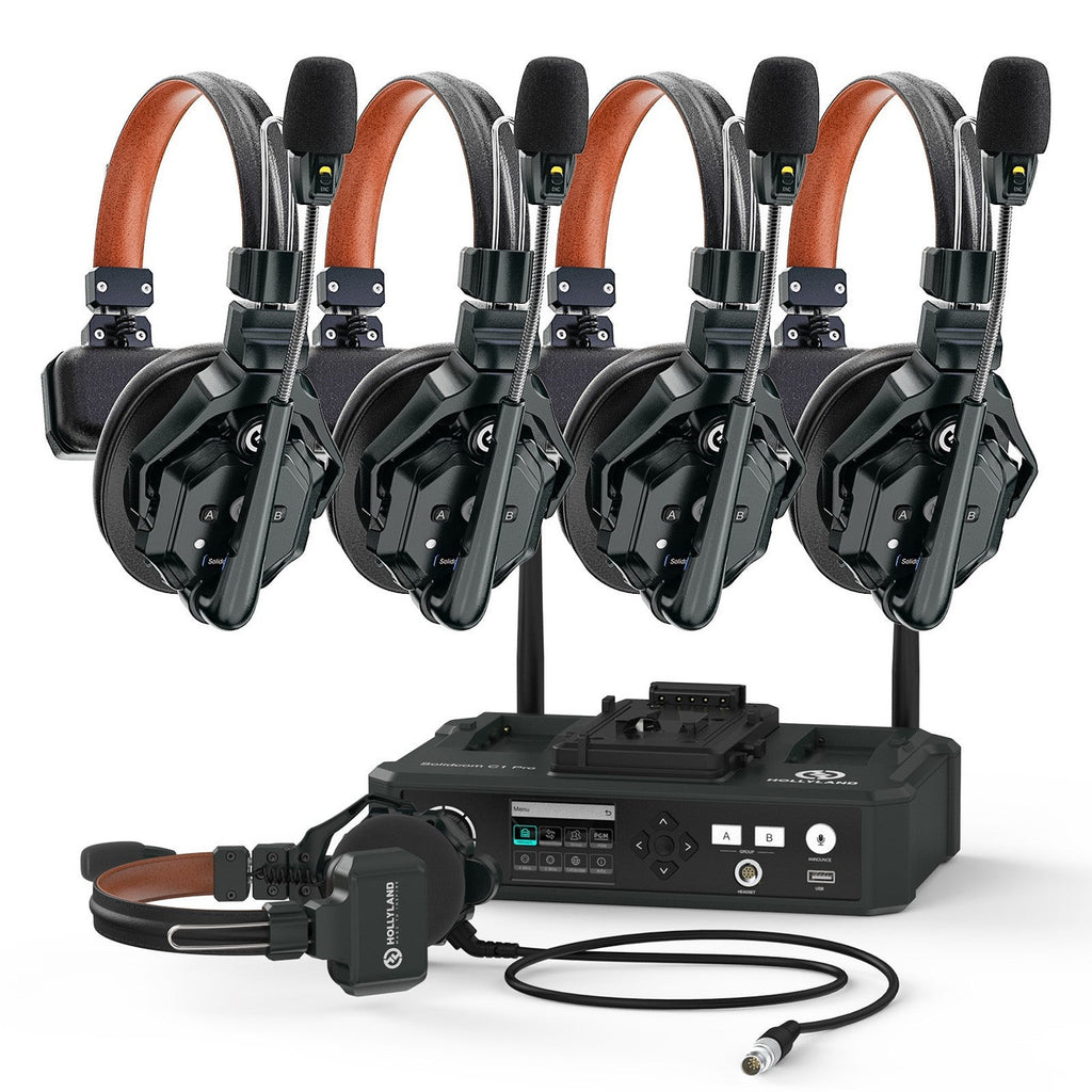 Hollyland Solidcom C1 Pro -Hub4S (5-person Noise Cancelling Headset Intercom)
