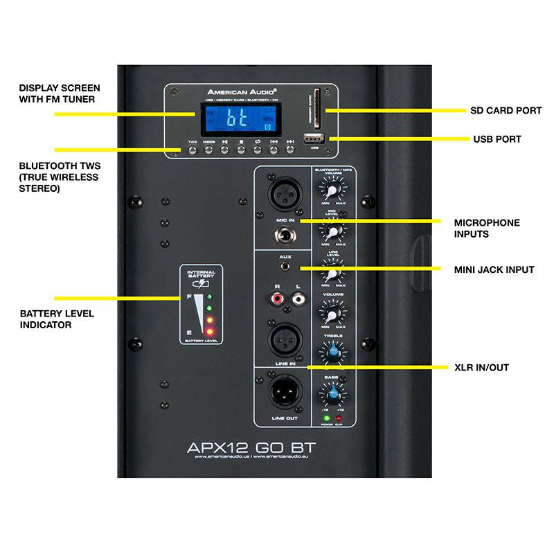 American DJ APX12 GO BT