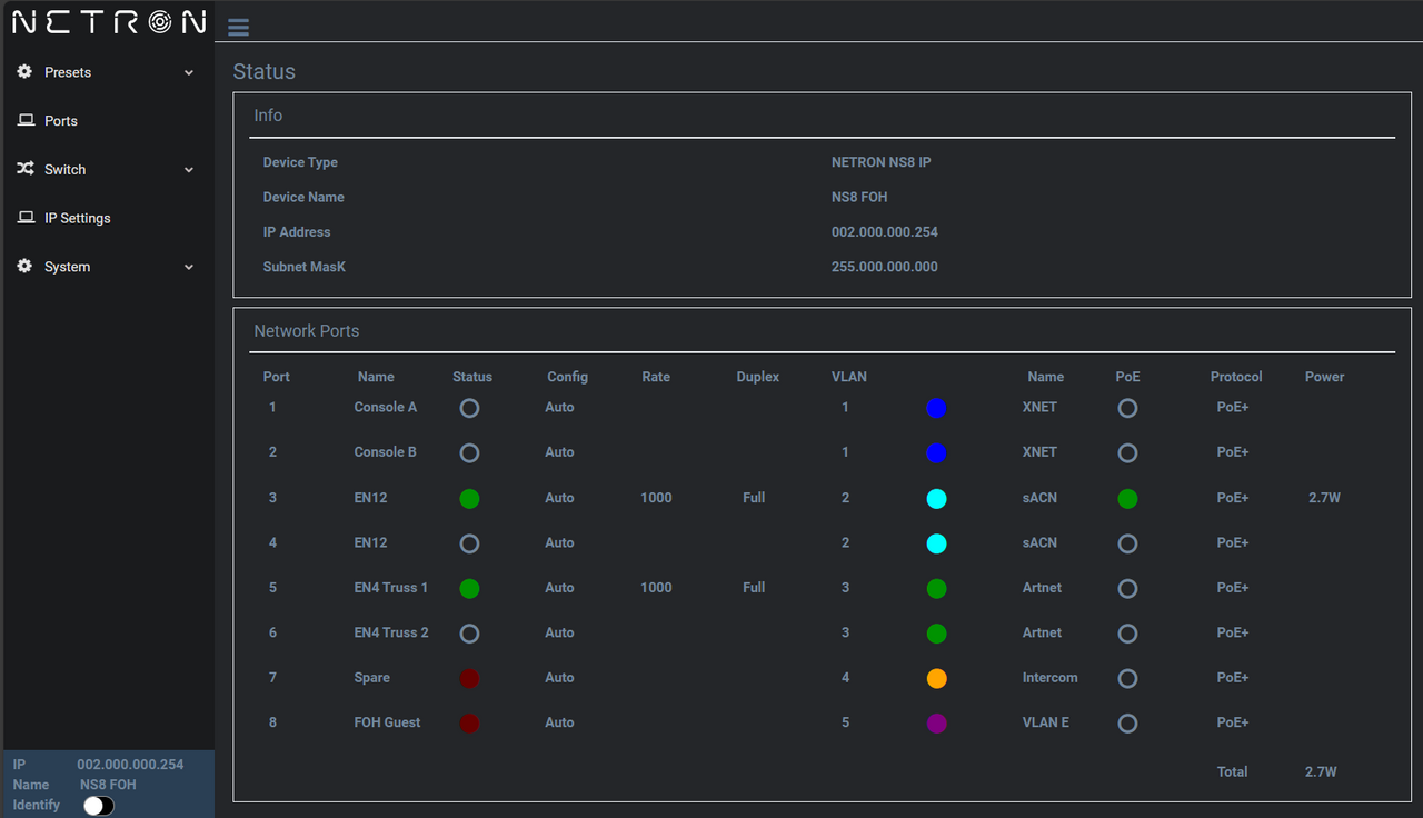 Elation NS8 IP