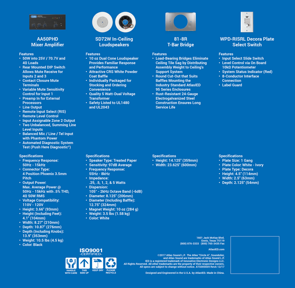 Atlas Sound EZSYS-BGM-CPHD