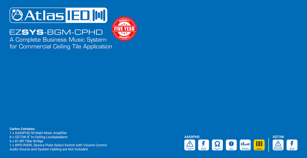 Atlas Sound EZSYS-BGM-CPHD