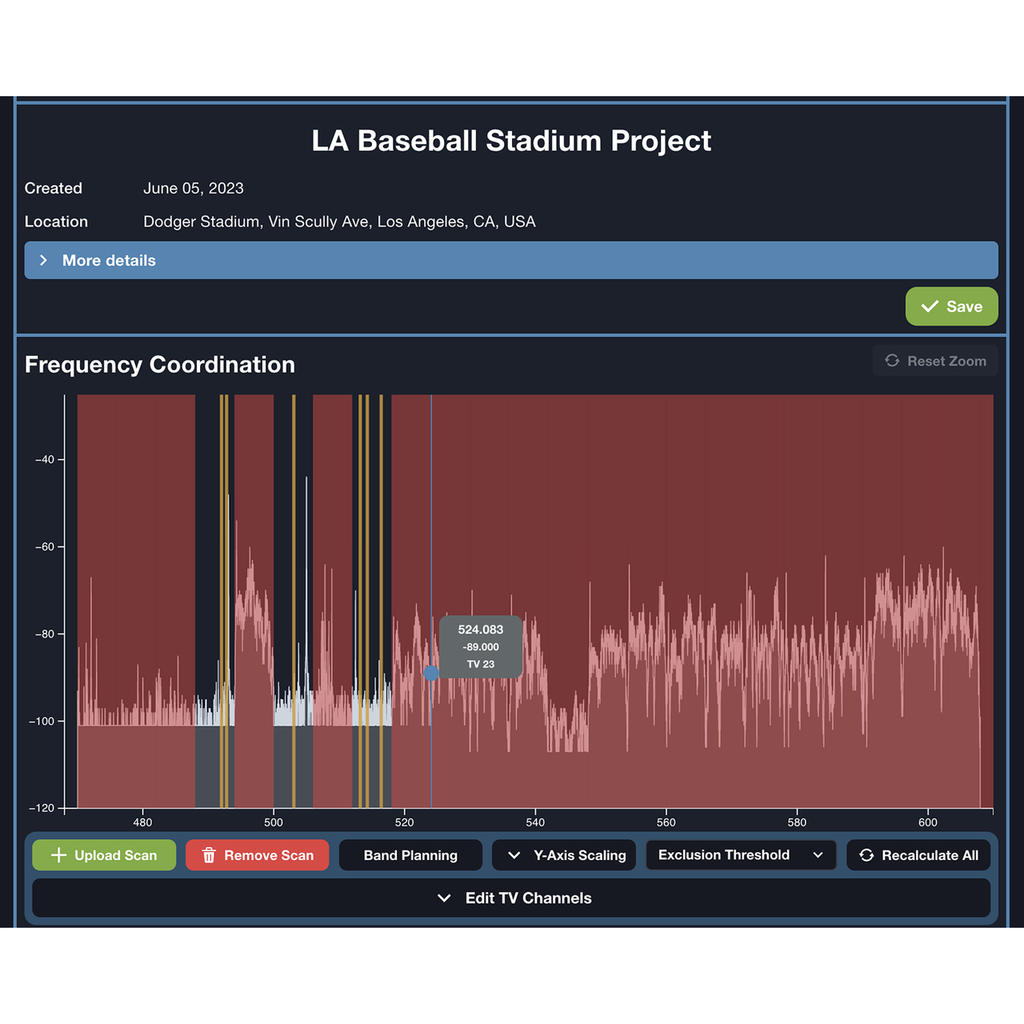 RF Venue SPECTRUM-RECORDER