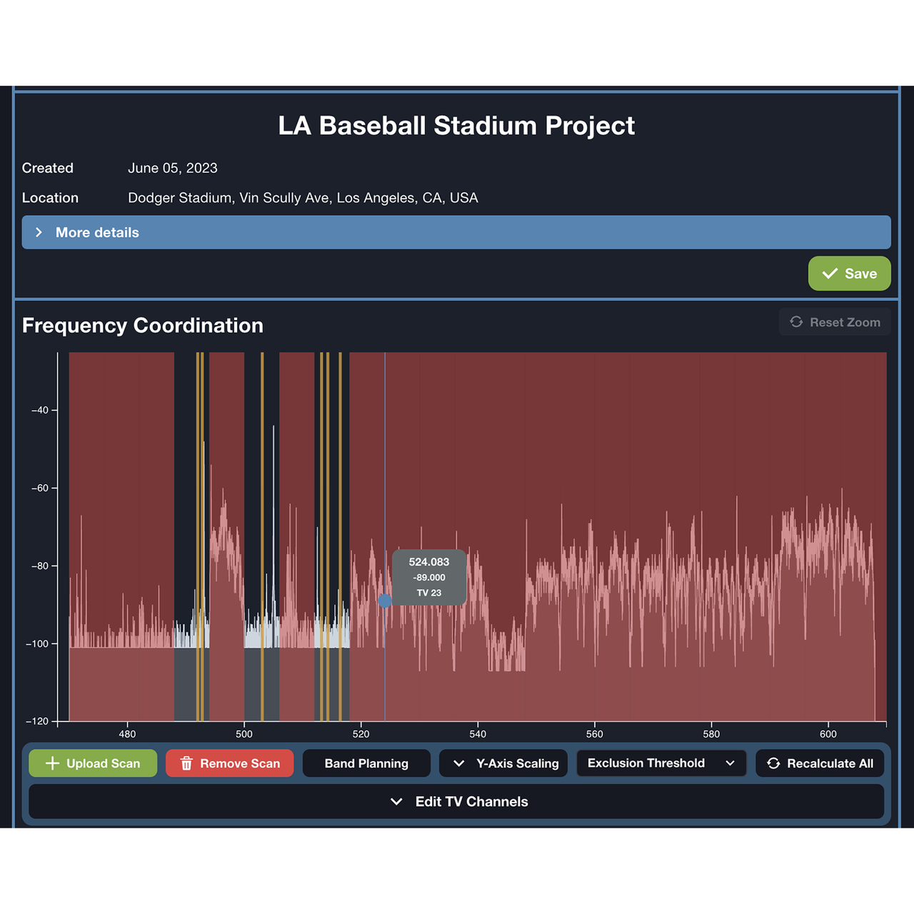 RF Venue SPECTRUM-RECORDER
