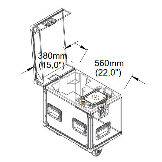 Martin Pro Additional dual SiP Foam Flightcase Insert for MAC Aura XIP