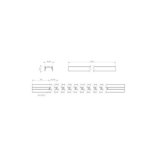 Martin Pro VC-Dot 9 Aluminium Mounting Profile Grey 2m