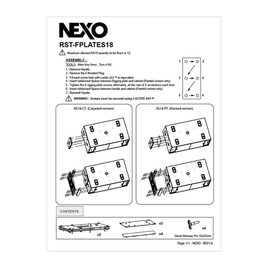 Nexo RST-FPLATES18
