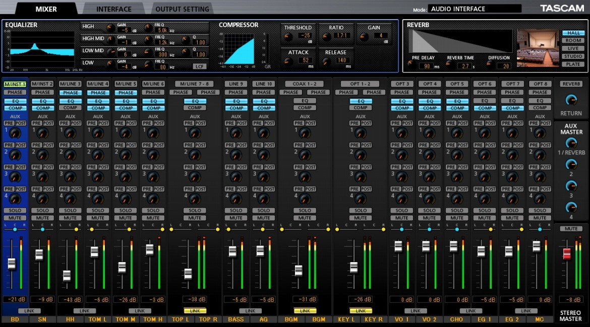 Tascam US-16X08