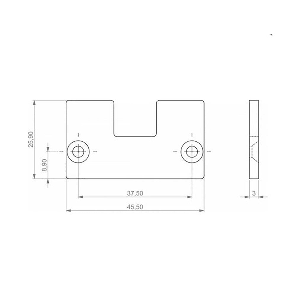 Martin Pro Set of 10 VC-Dot 9 Alu Profile CableEntry Endcaps Grey