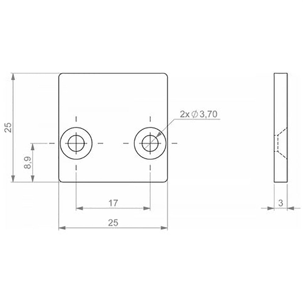Martin Pro Set of 10 VC-Dot 1 Alu Profile Endcaps Black