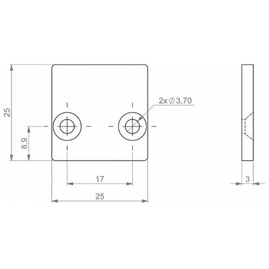 Martin Pro Set of 10 VC-Dot 1 Alu Profile Endcaps Black