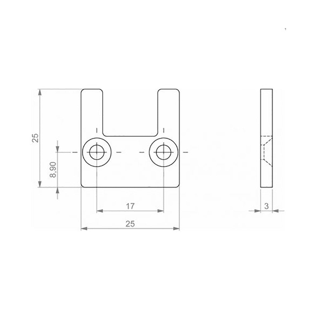 Martin Pro Set of 10 VC-Dot 1 Alu Profile CableEntry Endcaps Black