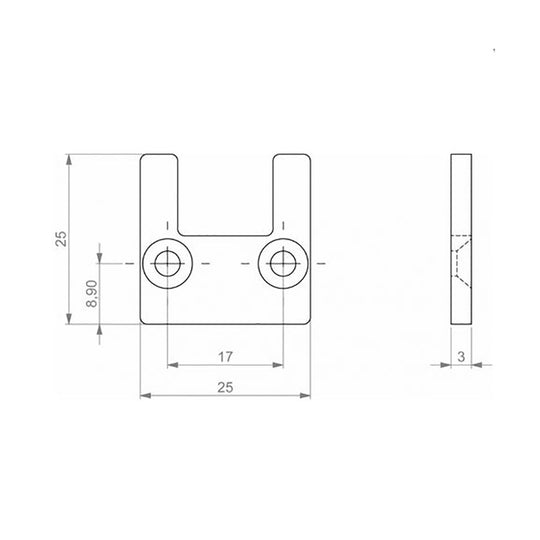 Martin Pro Set of 10 VC-Dot 1 Alu Profile CableEntry Endcaps Black
