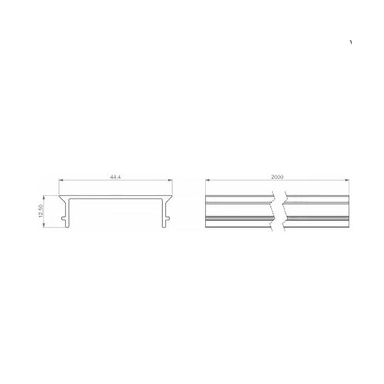 Martin Pro VC-Dot 9 Aluminium Profile Cover Grey 2m